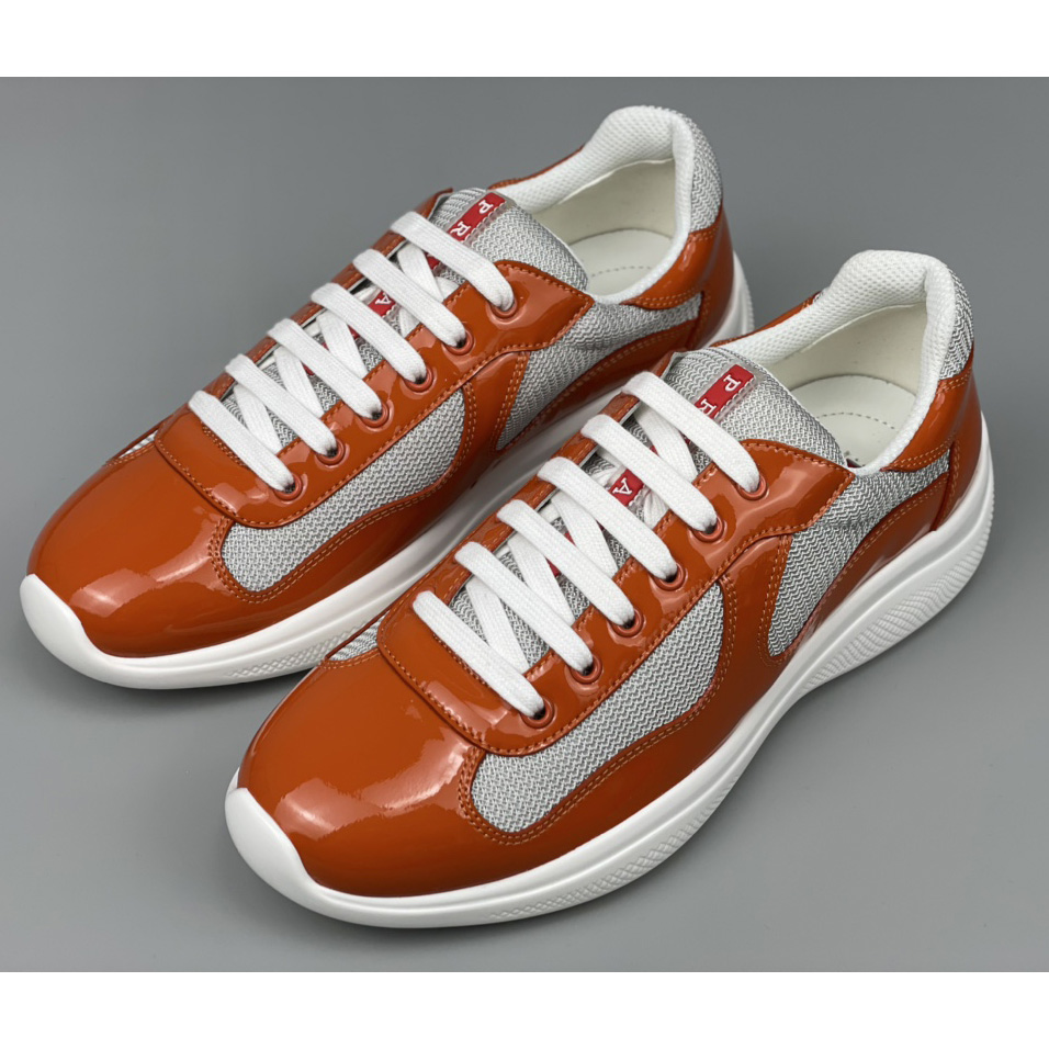 Prada Male America's Cup Sneaker In Orange(upon uk size) - PerfectKickZ