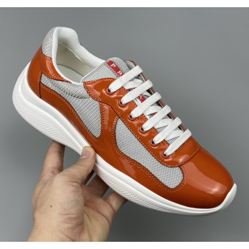 Prada Male America's Cup Sneaker In Orange(upon uk size) - PerfectKickZ