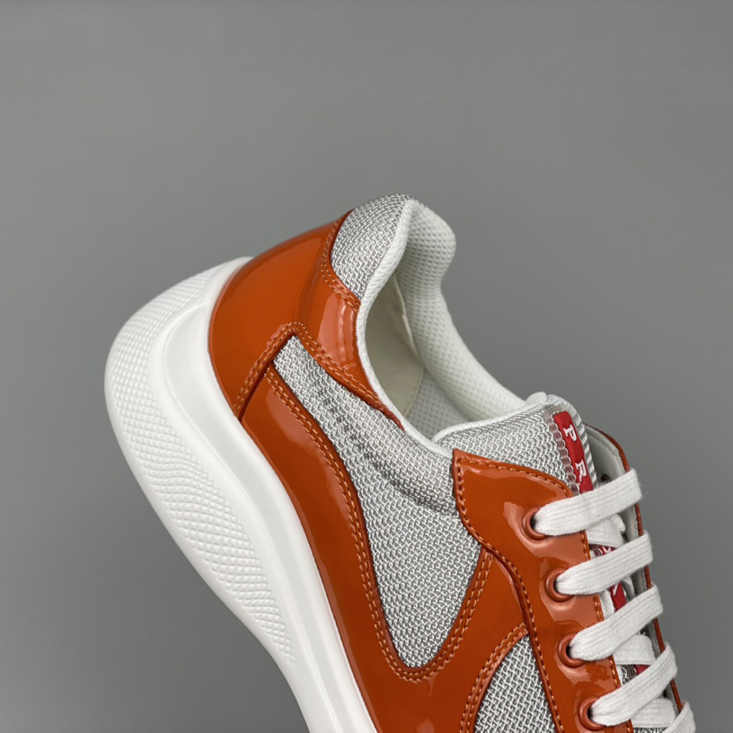 Prada Male America's Cup Sneaker In Orange(upon uk size) - PerfectKickZ