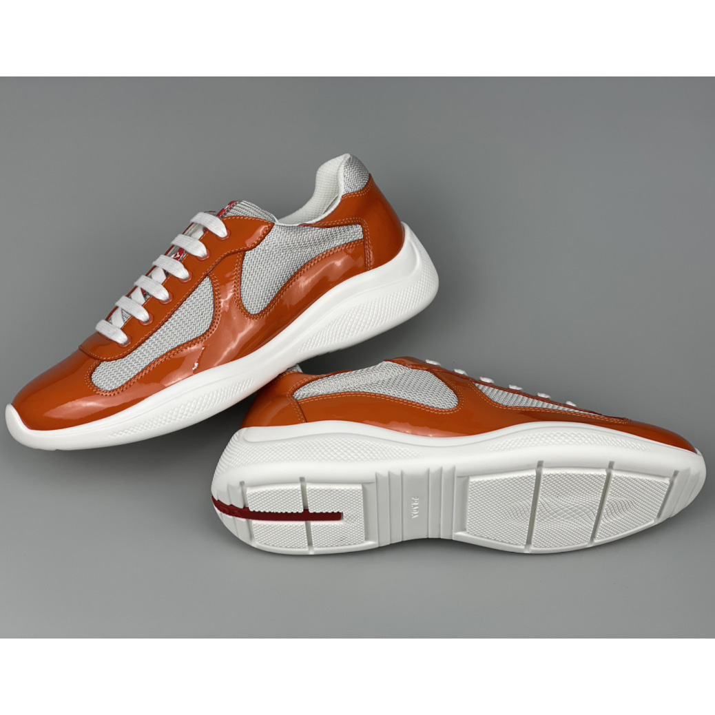 Prada Male America's Cup Sneaker In Orange(upon uk size) - PerfectKickZ
