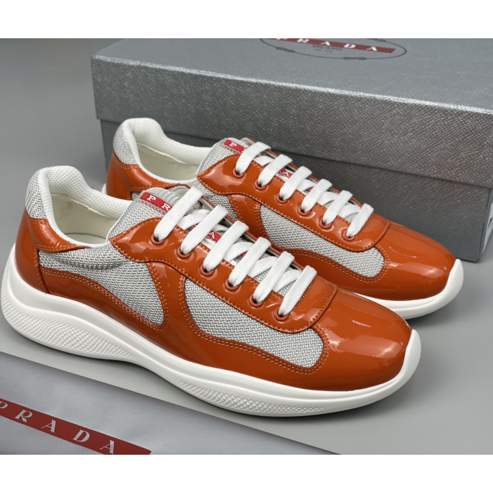 Prada Male America's Cup Sneaker In Orange(upon uk size) - PerfectKickZ