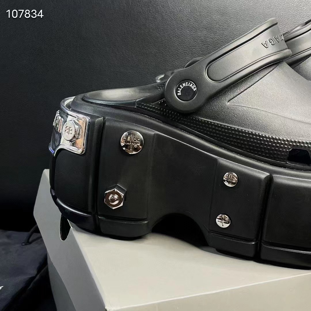 Balenciaga HardCrocs™ Sandal In black Rubber - PerfectKickZ