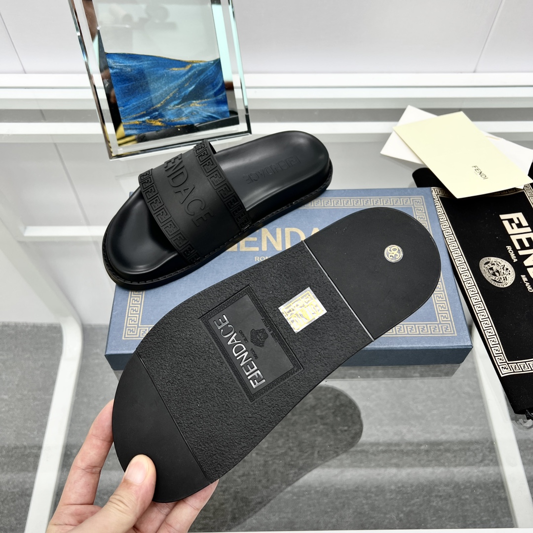 Versace x Fendi Fendace Logo  Sliders - PerfectKickZ