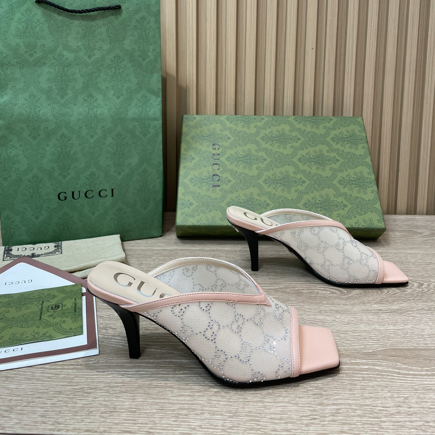 Gucci Women's GG Sandal With Heel Height Of 7.5cm - PerfectKickZ
