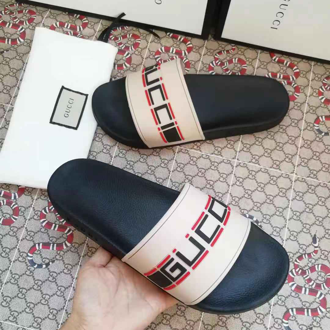 Gucci Logo Slide Sandal - PerfectKickZ