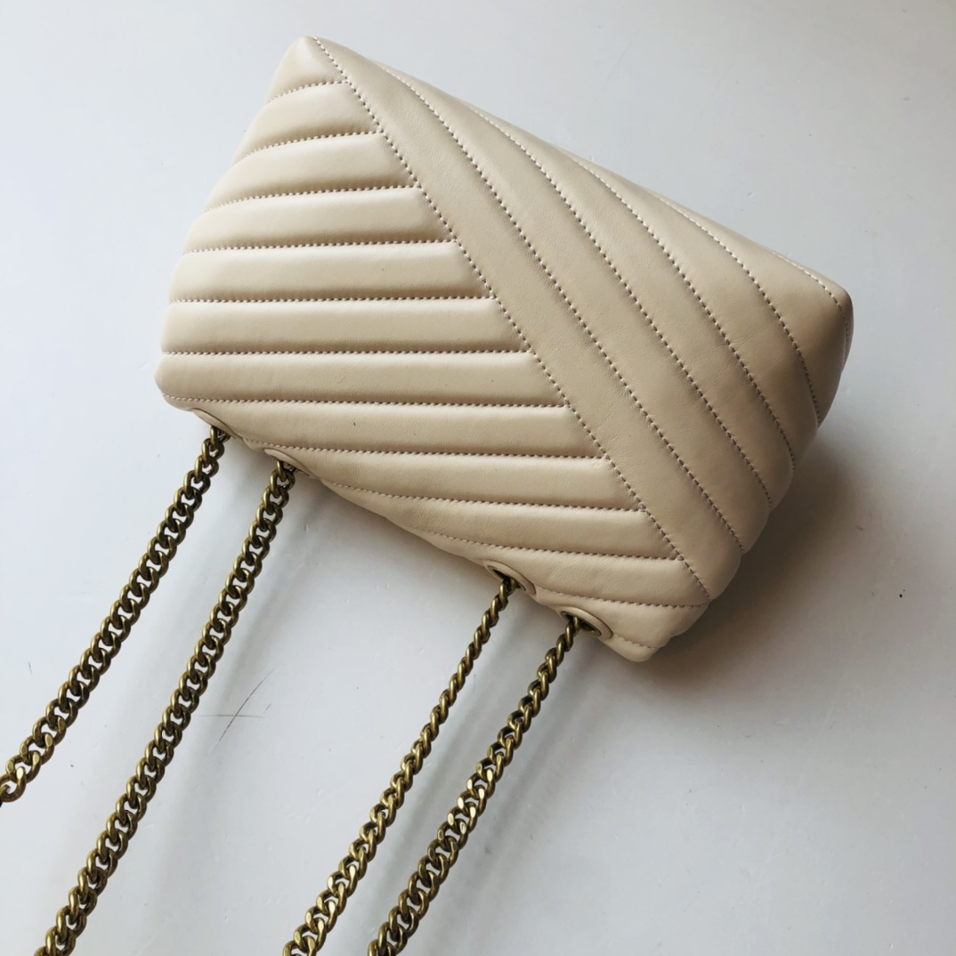 ToryBurch Kira Chevron Convertible Shoulder Bag(22.5-15-8cm)  TB316S90452 - PerfectKickZ