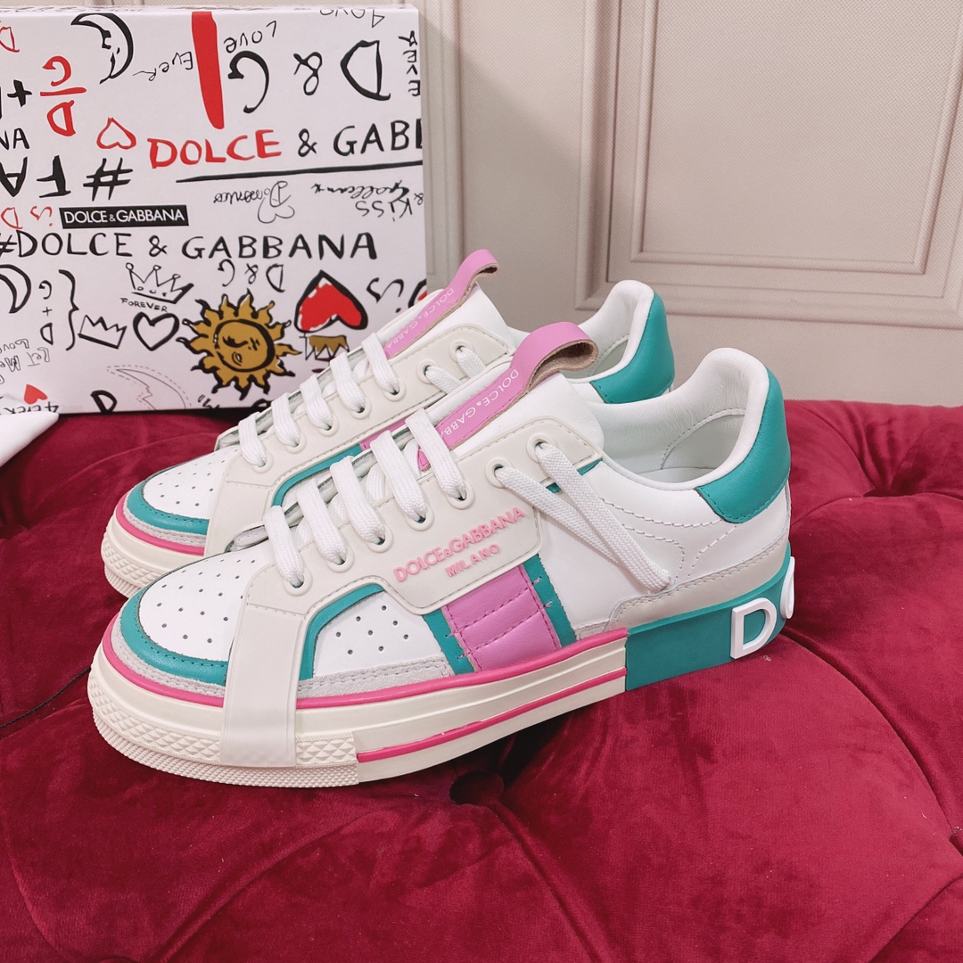 Dolce & Gabbana Mixed-Material Custom 2.Zero Sneakers - PerfectKickZ