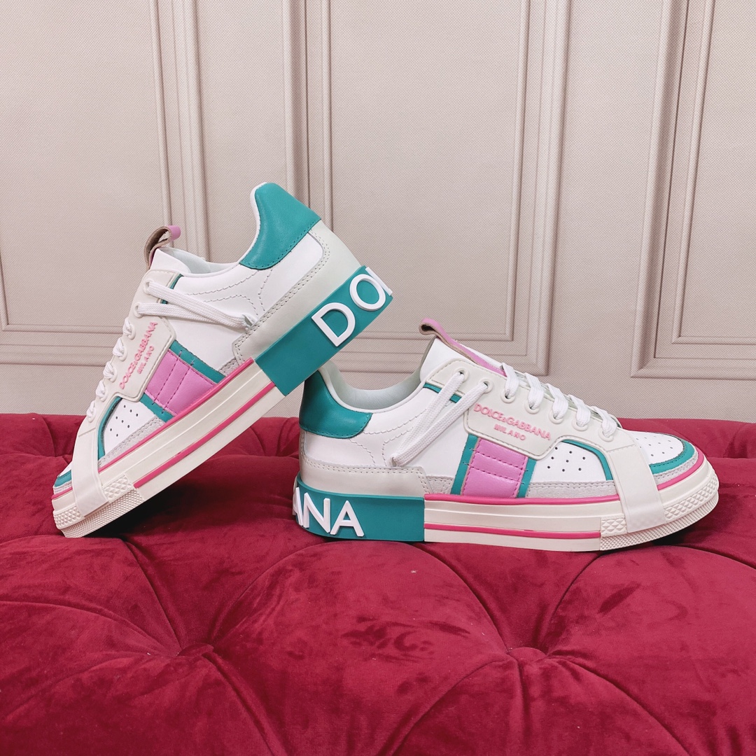 Dolce & Gabbana Mixed-Material Custom 2.Zero Sneakers - PerfectKickZ