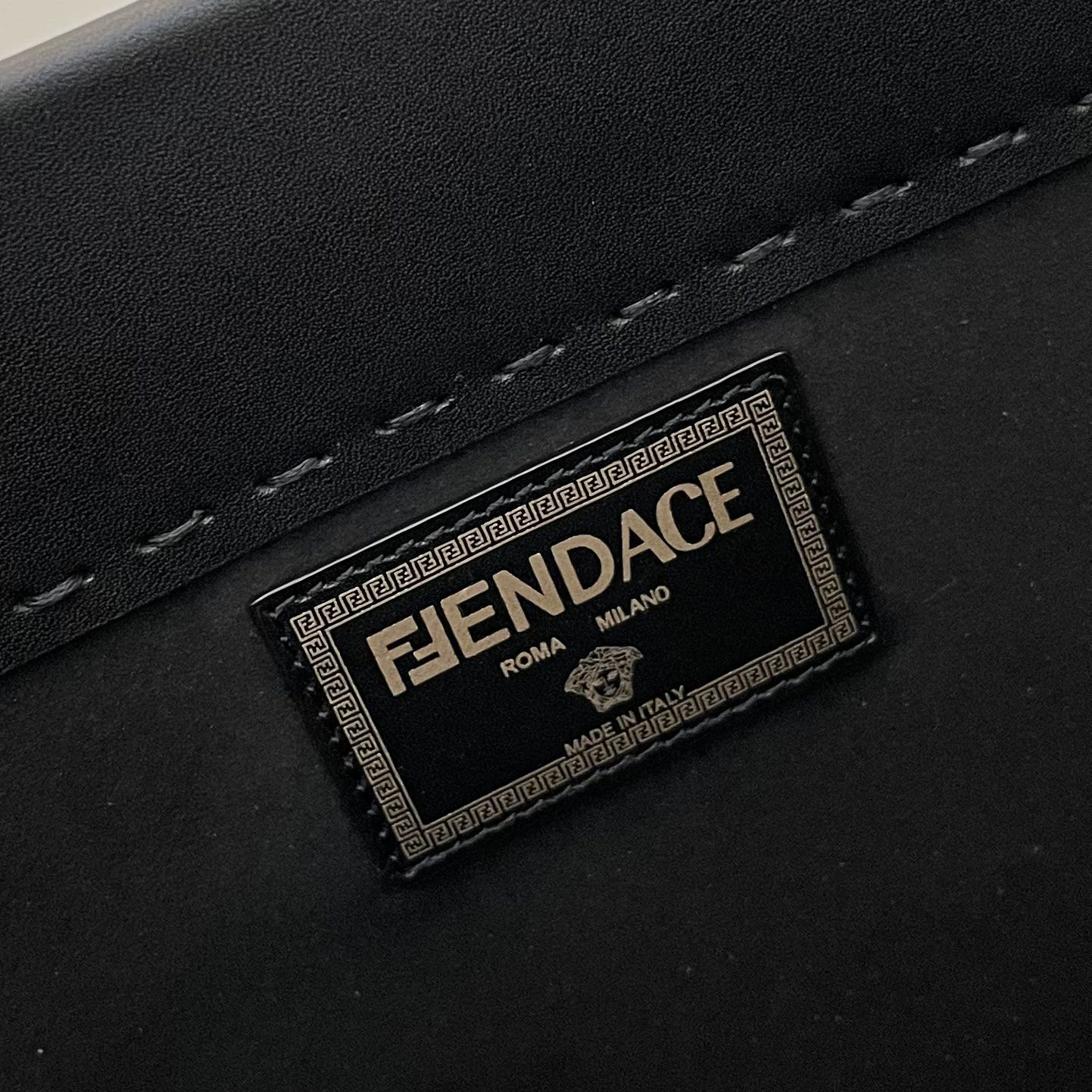 Versace x Fendi Sunshine Medium Fendace Printed White Leather Shopper(35-31-17cm) - PerfectKickZ