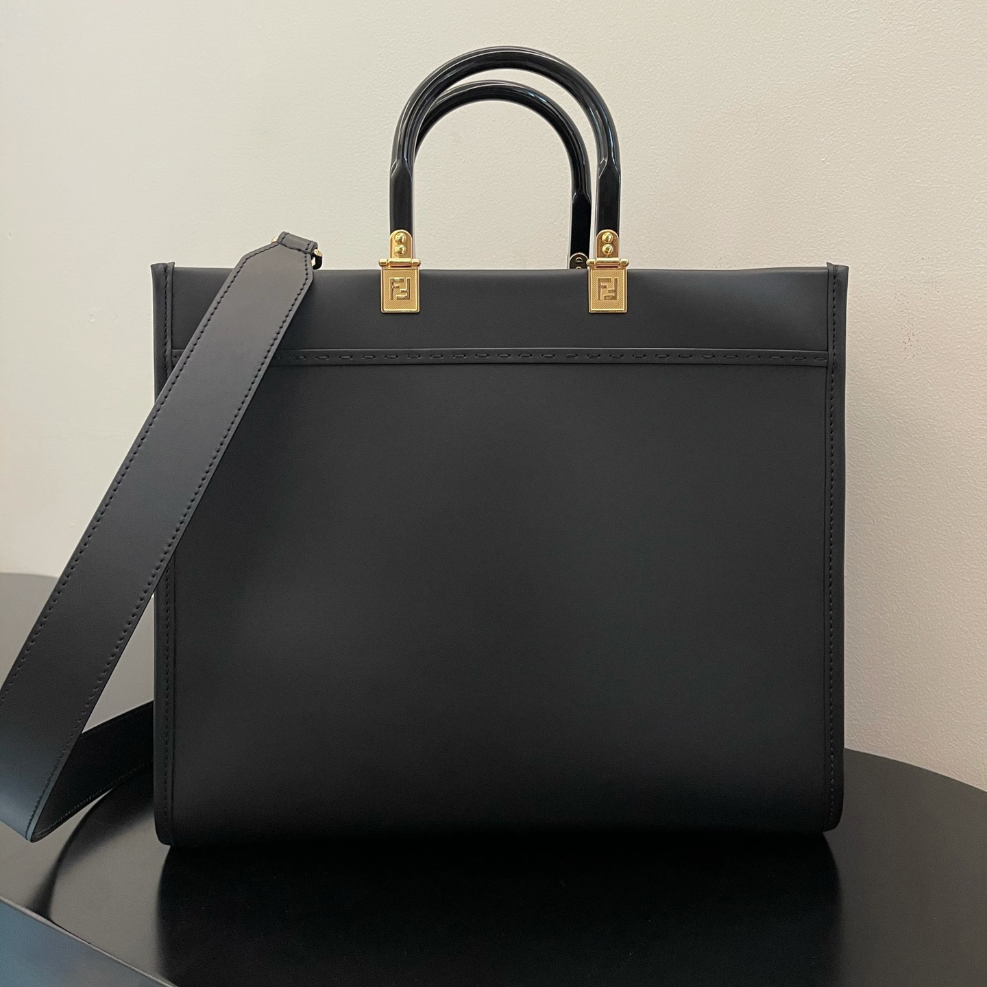 Versace x Fendi Sunshine Medium Fendace Printed White Leather Shopper(35-31-17cm) - PerfectKickZ