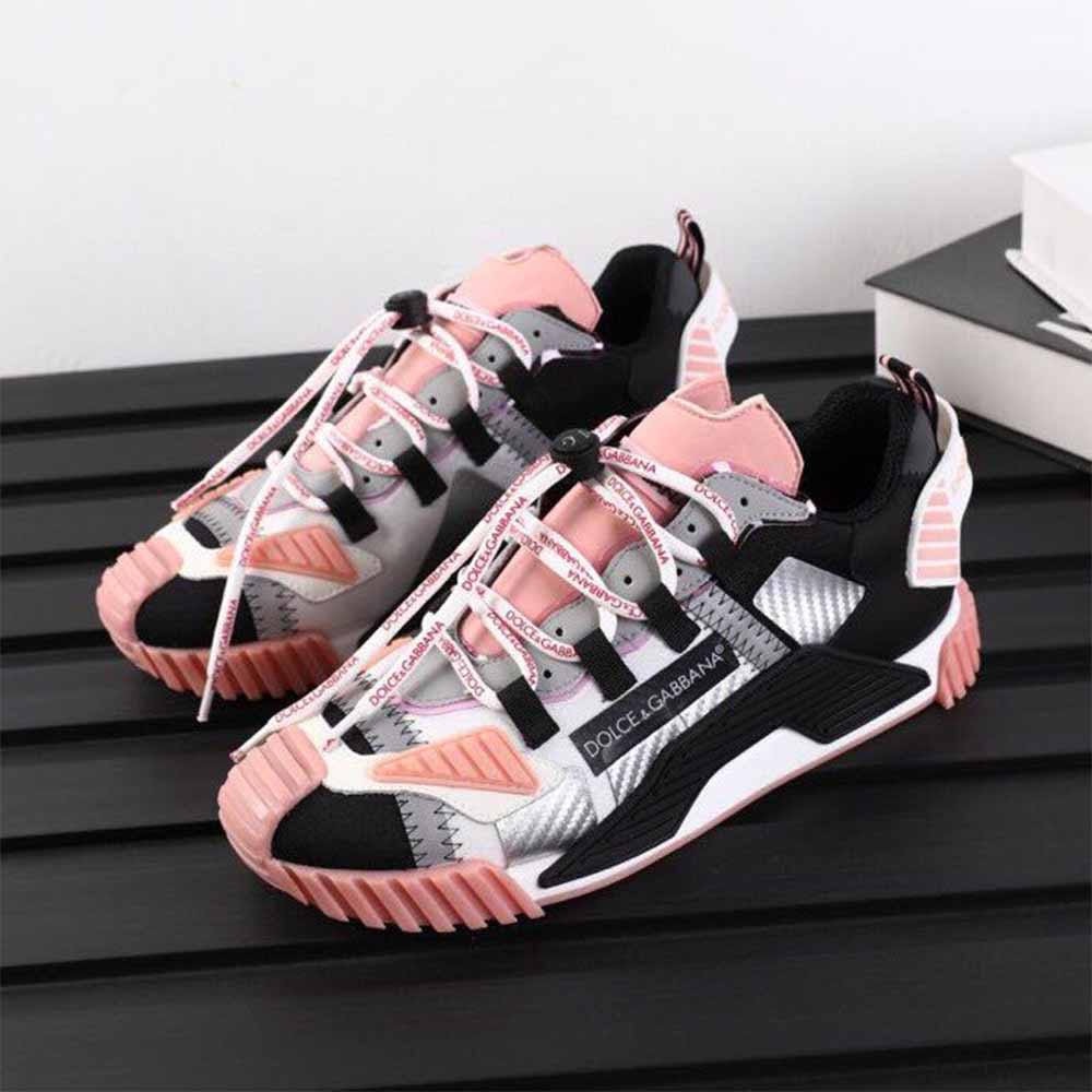 Dolce & Gabbana Black & Pink NS1 Slip-on Sneakers - PerfectKickZ