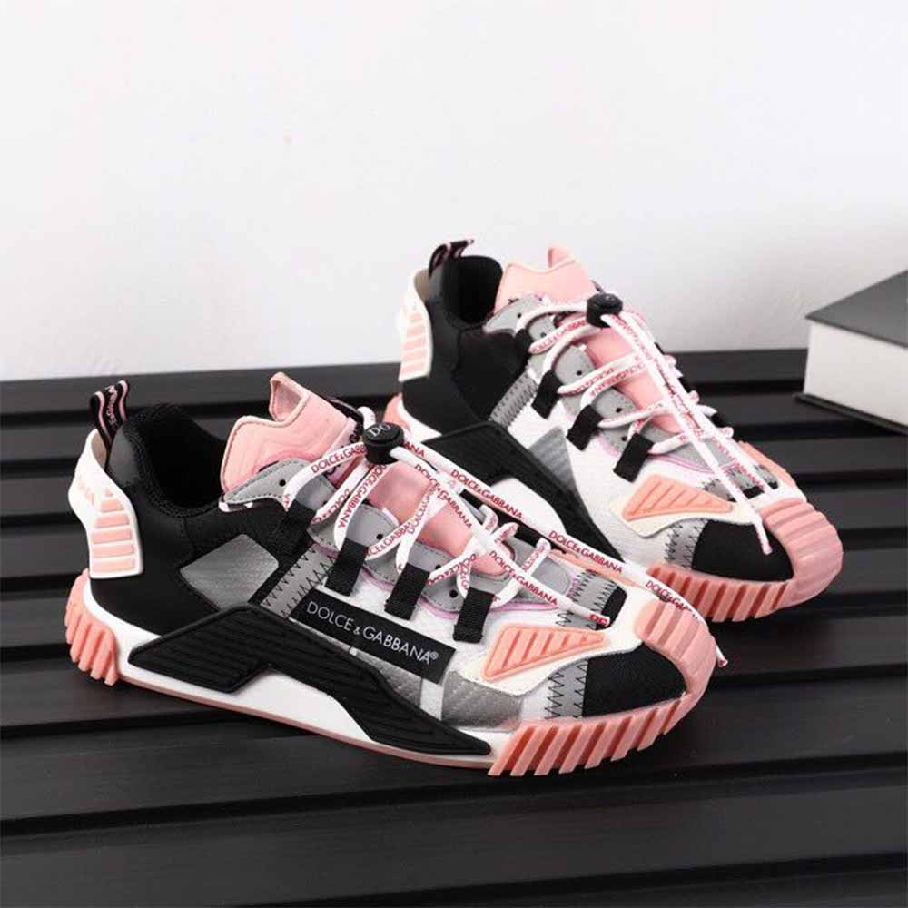 Dolce & Gabbana Black & Pink NS1 Slip-on Sneakers - PerfectKickZ