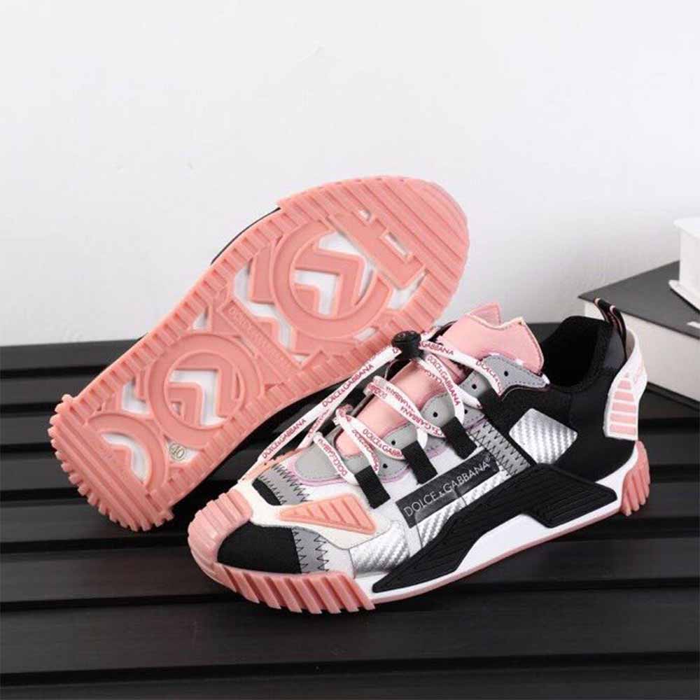 Dolce & Gabbana Black & Pink NS1 Slip-on Sneakers - PerfectKickZ