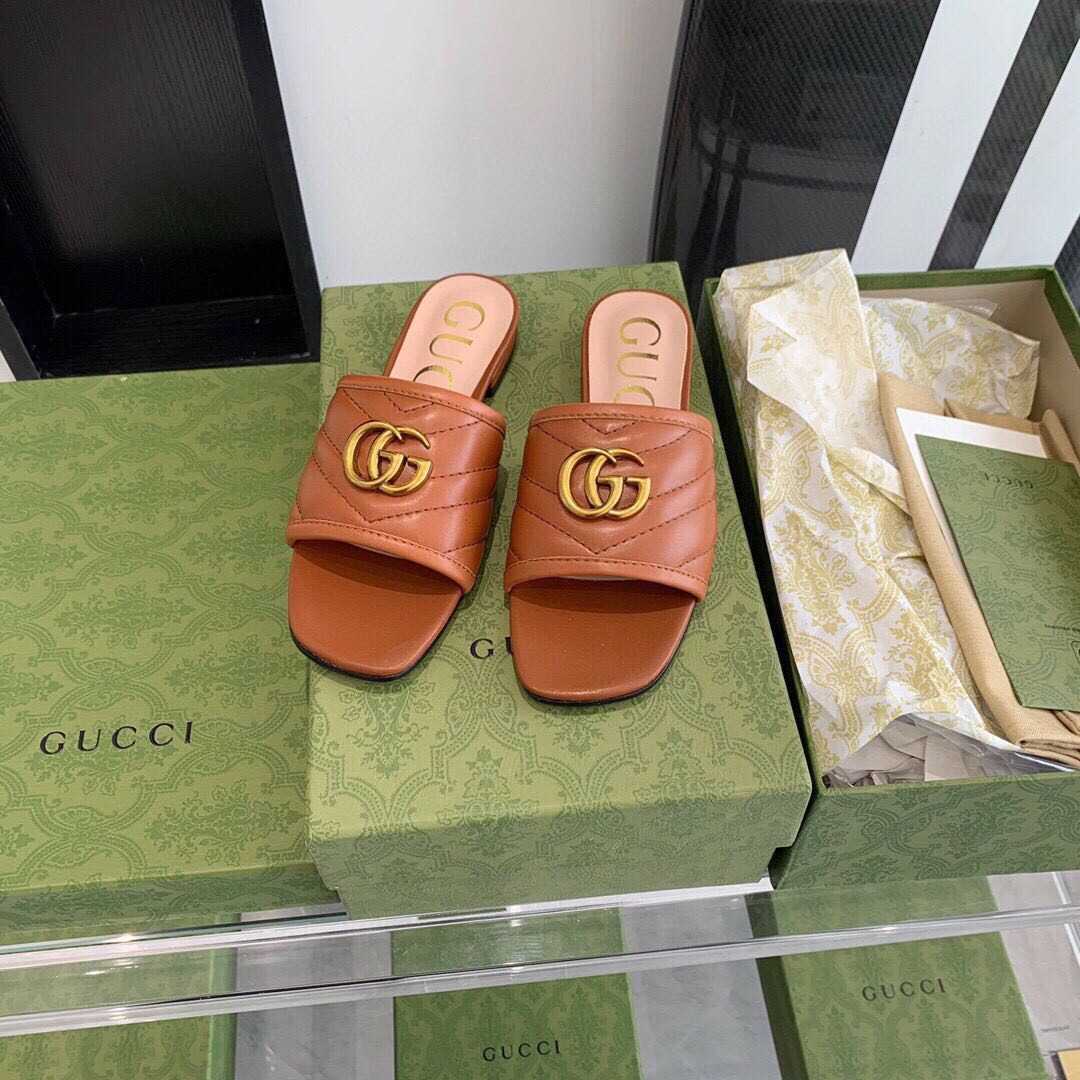Gucci Women's Slide With Double G - 