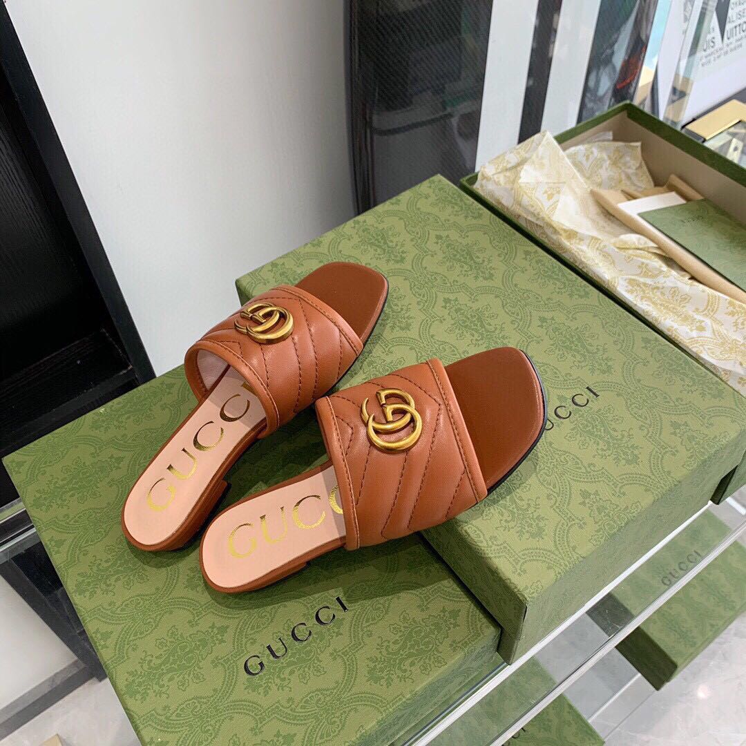 Gucci Women's Slide With Double G - 