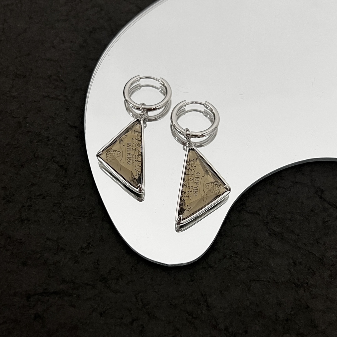 Prada Stone Jewels Pendant Earring - PerfectKickZ