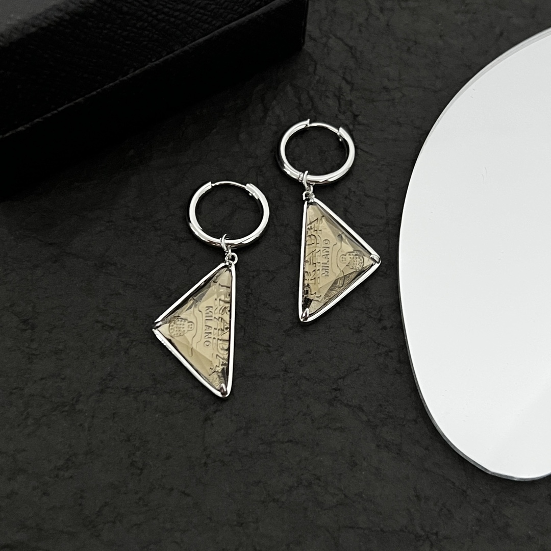 Prada Stone Jewels Pendant Earring - PerfectKickZ