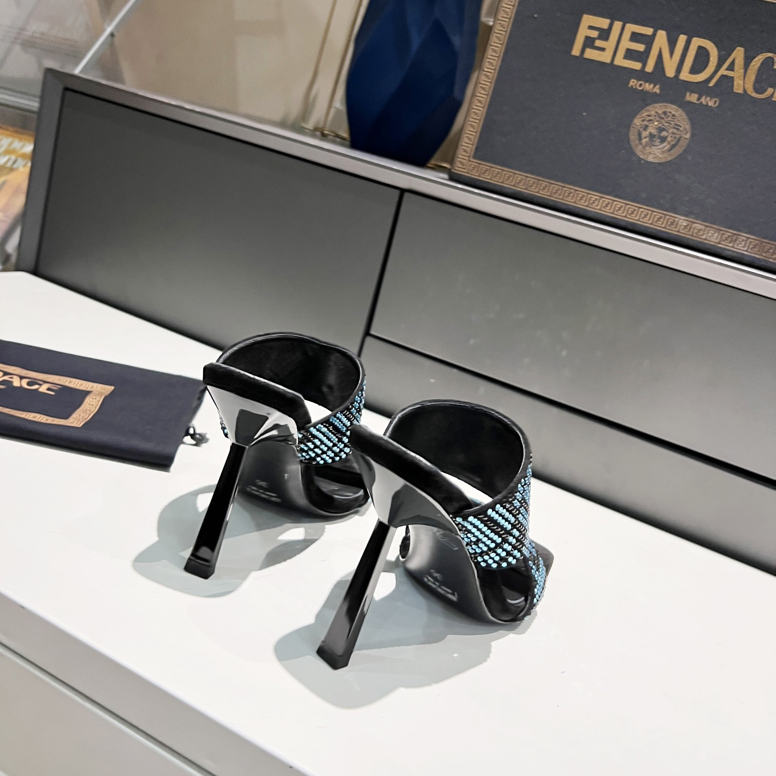 Versace Fendace  FF Jacquard Mules - PerfectKickZ