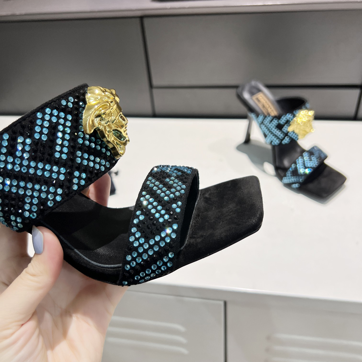 Versace Fendace  FF Jacquard Mules - PerfectKickZ