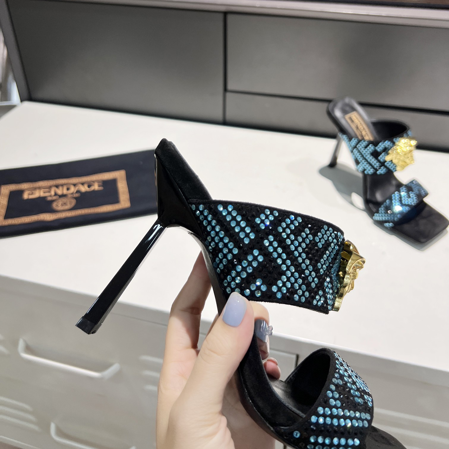 Versace Fendace  FF Jacquard Mules - PerfectKickZ