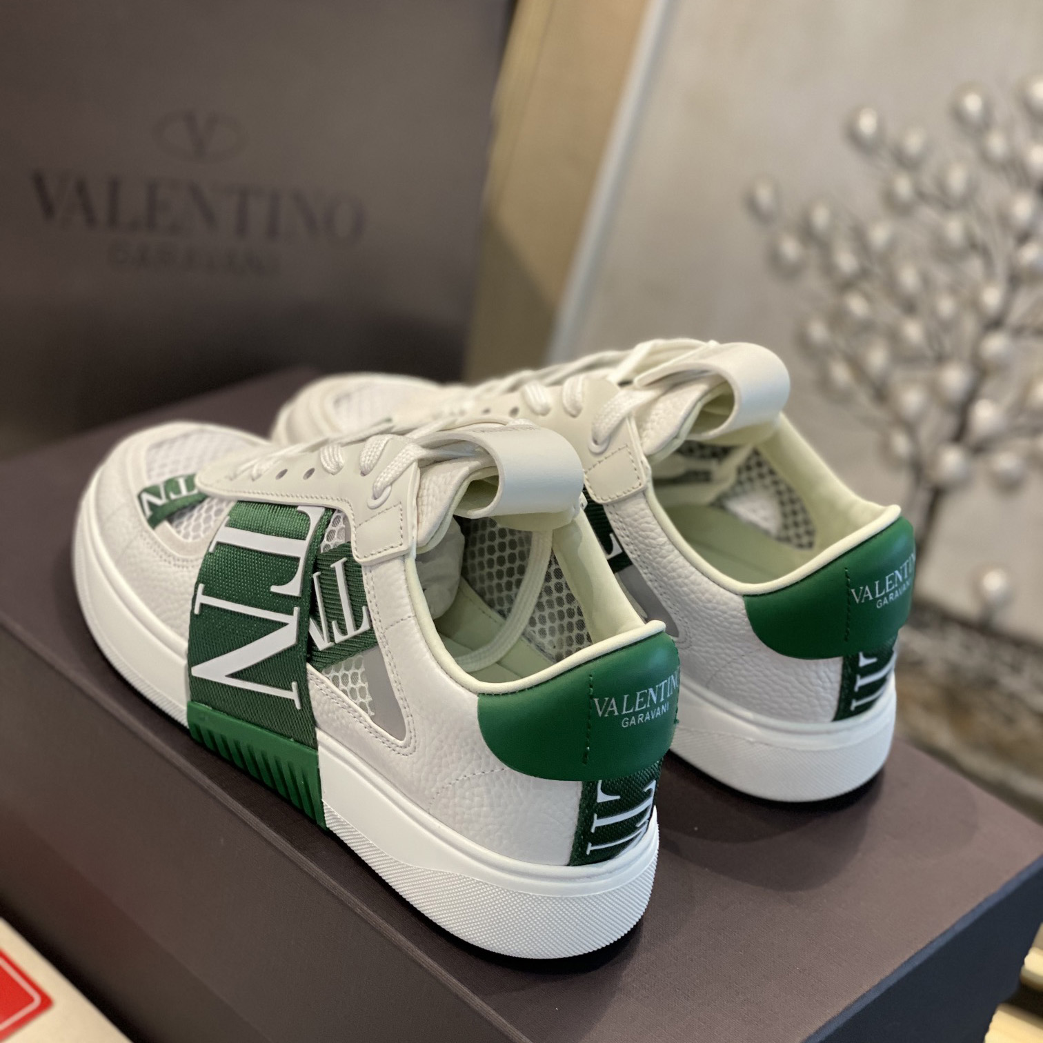 Valenti  VL7N Low-Top Sneakers In Calfskin And Mesh Fabric With Bands - PerfectKickZ