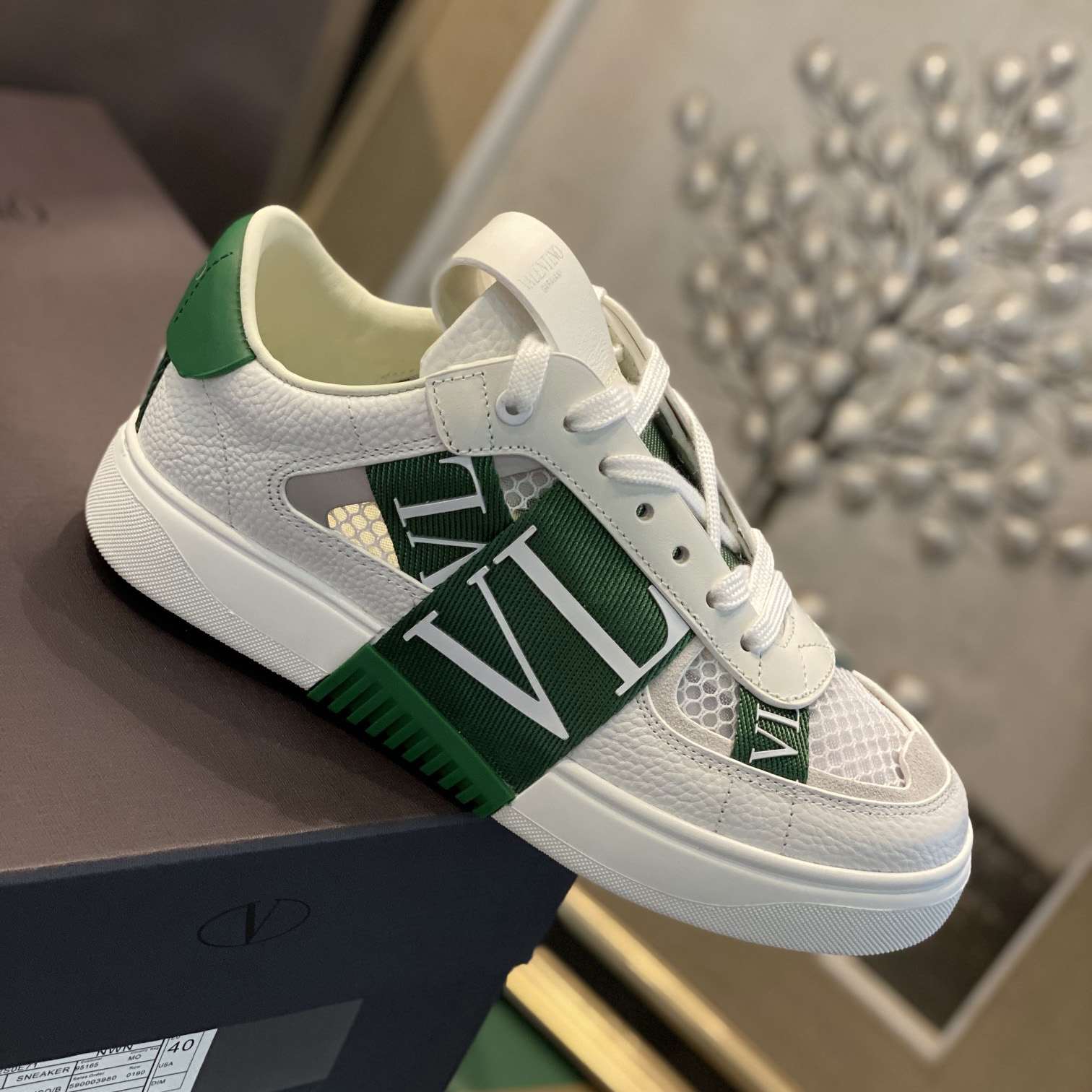 Valenti  VL7N Low-Top Sneakers In Calfskin And Mesh Fabric With Bands - PerfectKickZ