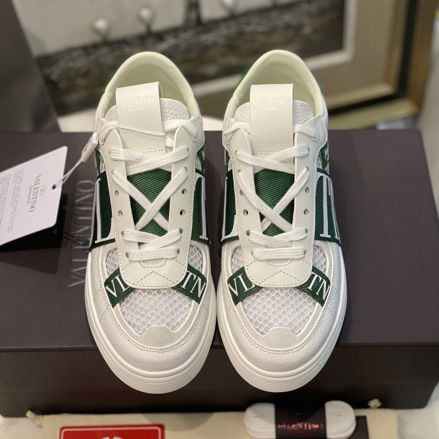 Valenti  VL7N Low-Top Sneakers In Calfskin And Mesh Fabric With Bands - PerfectKickZ