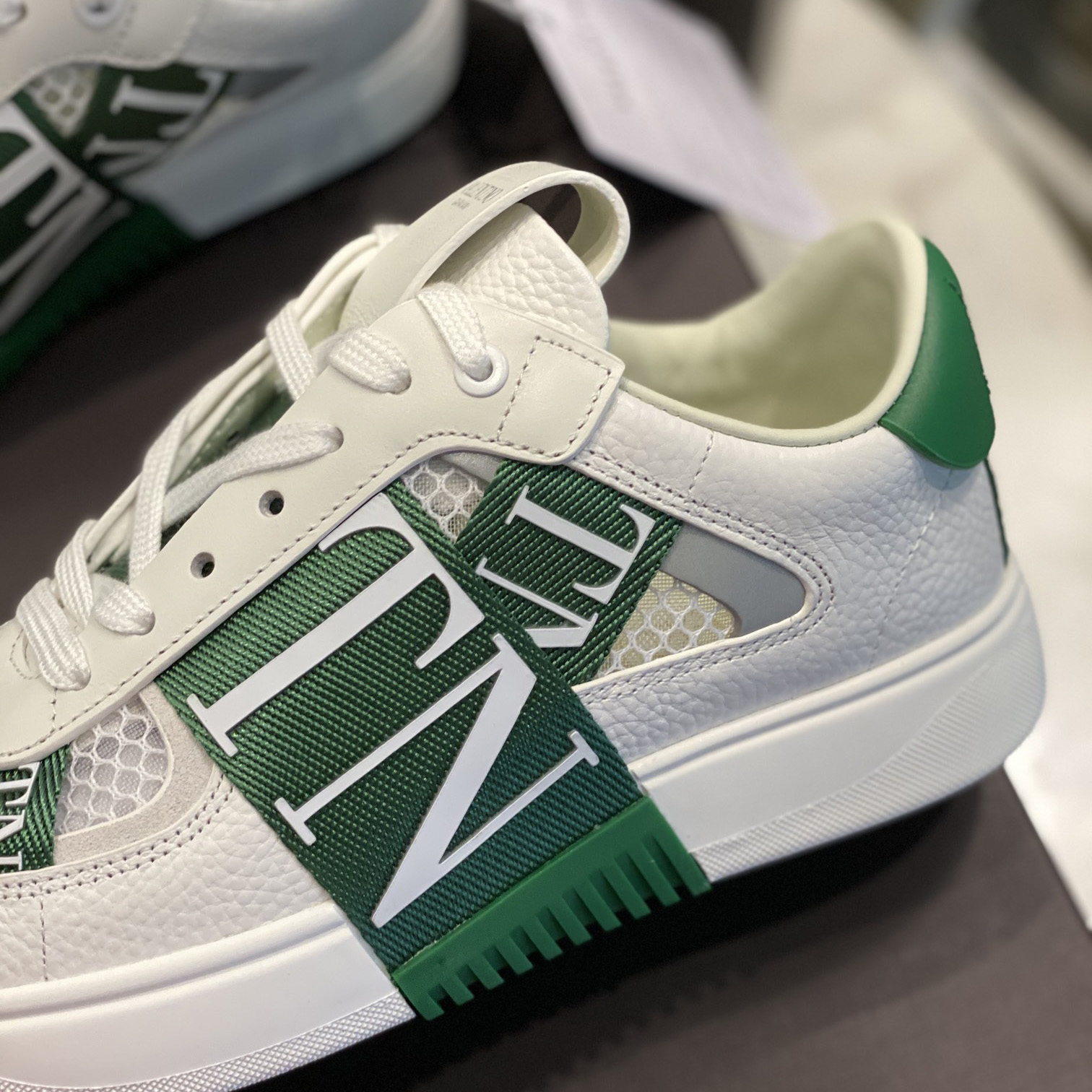 Valenti  VL7N Low-Top Sneakers In Calfskin And Mesh Fabric With Bands - PerfectKickZ