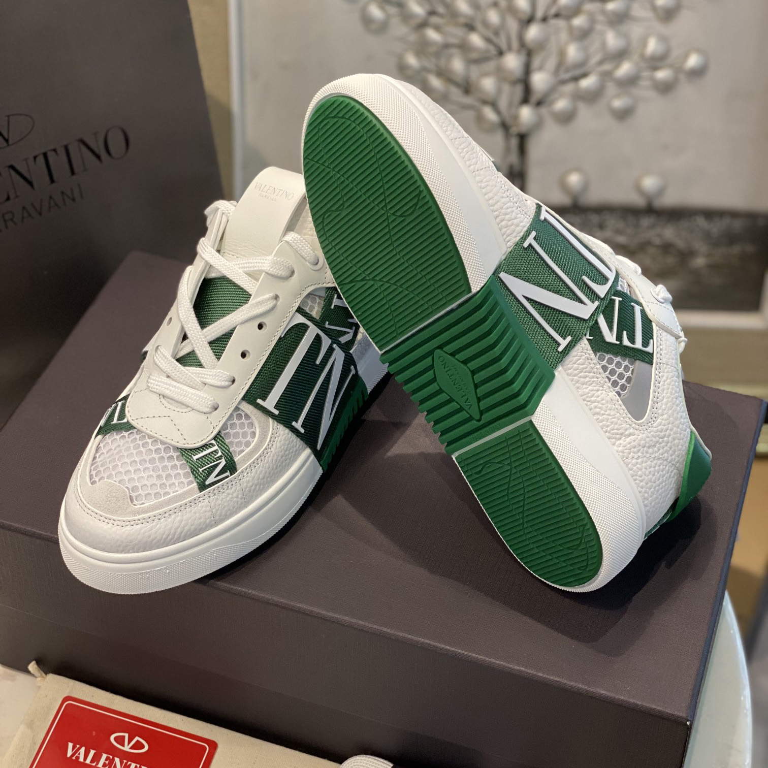 Valenti  VL7N Low-Top Sneakers In Calfskin And Mesh Fabric With Bands - PerfectKickZ