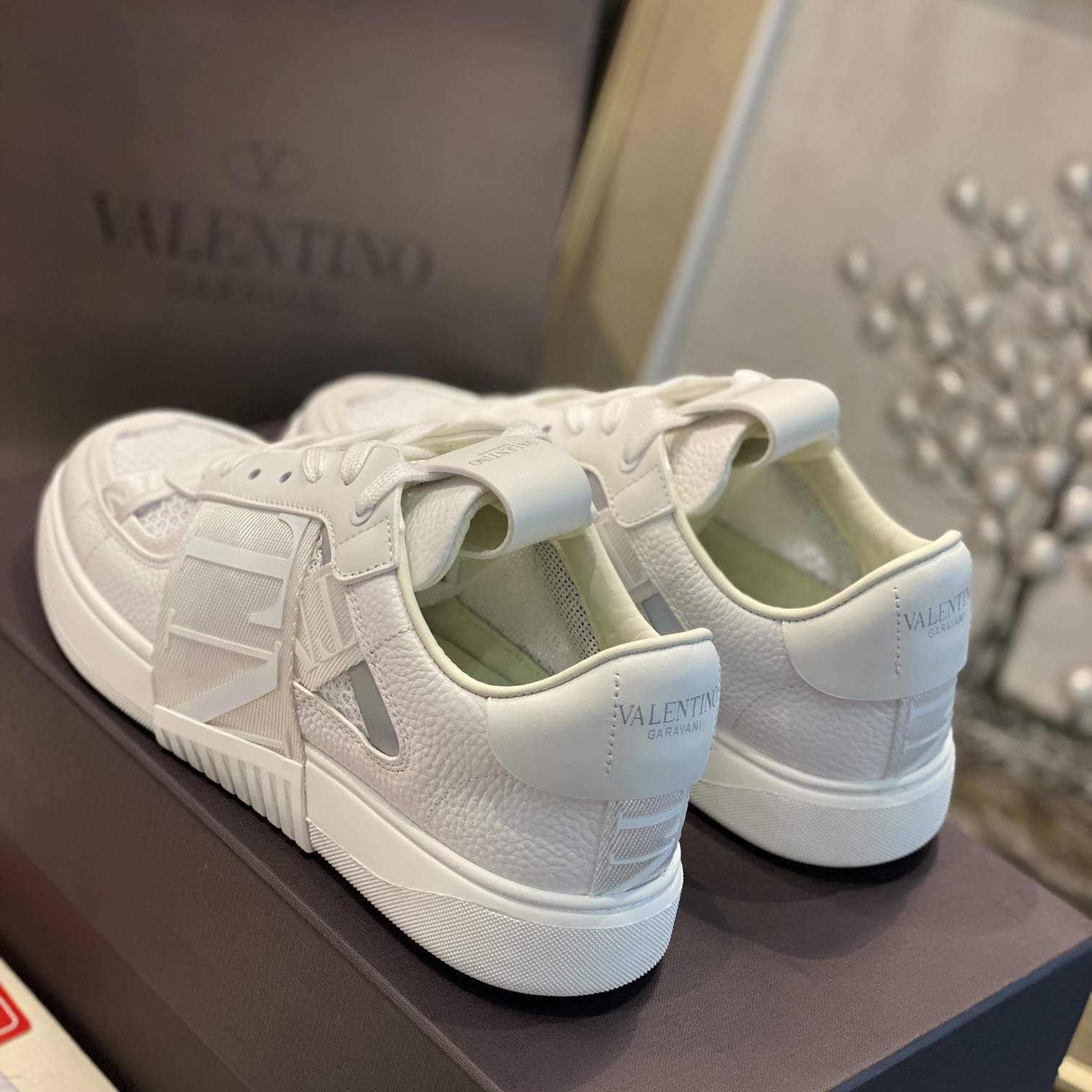 Valenti VL7N Low-Top Sneakers In Calfskin And Mesh Fabric With Bands - PerfectKickZ