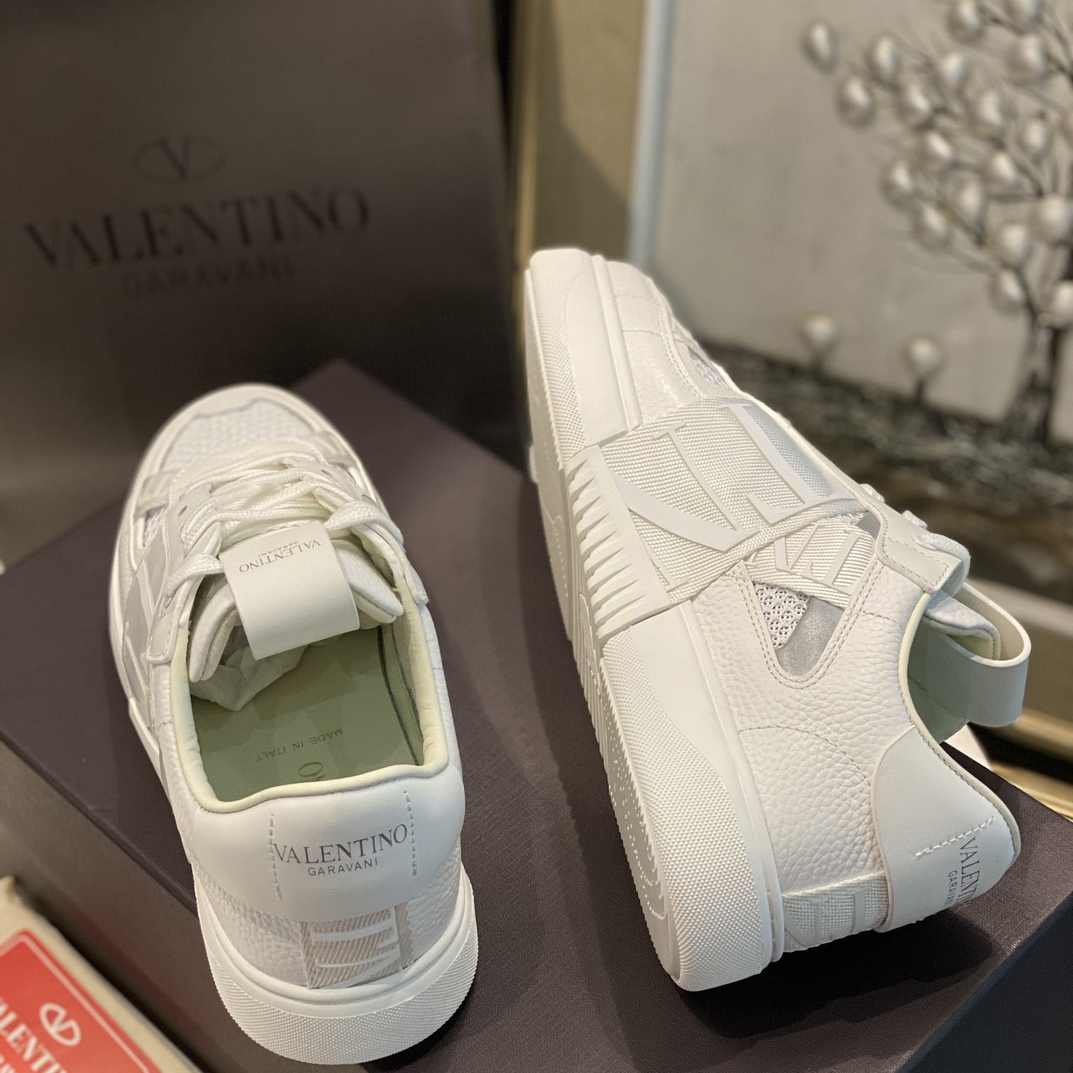 Valenti VL7N Low-Top Sneakers In Calfskin And Mesh Fabric With Bands - PerfectKickZ
