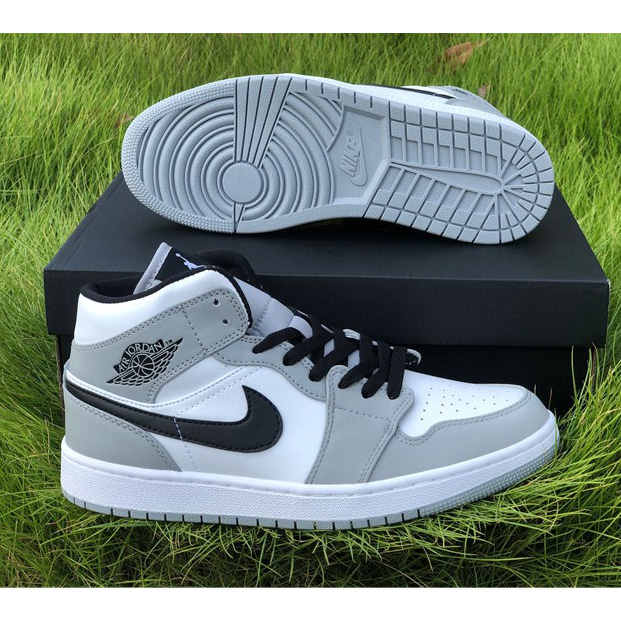 Air Jordan 1 Mid “Light Smoke Grey” Sneaker - PerfectKickZ