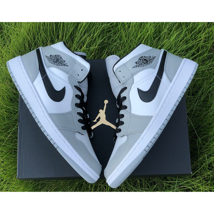 Air Jordan 1 Mid “Light Smoke Grey” Sneaker - PerfectKickZ