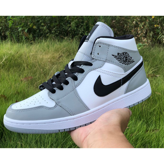 Air Jordan 1 Mid “Light Smoke Grey” Sneaker - PerfectKickZ