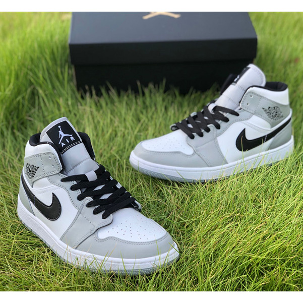 Air Jordan 1 Mid “Light Smoke Grey” Sneaker - PerfectKickZ