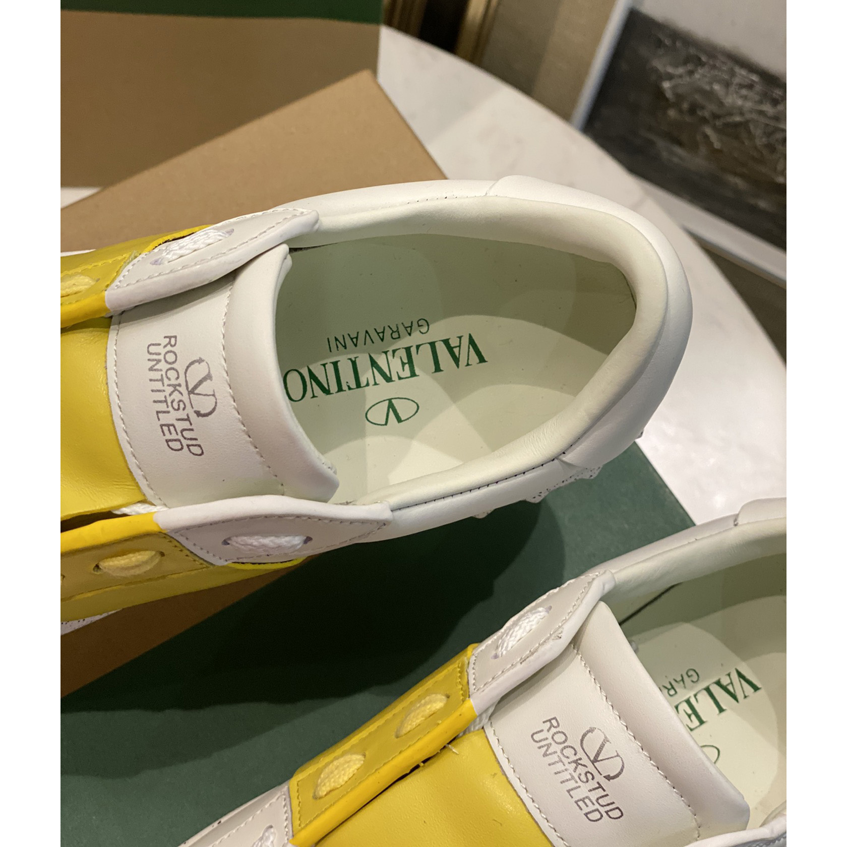 Valenti Open For A Change Sneaker In Bio-Based Material In White/Lemon Cream - PerfectKickZ