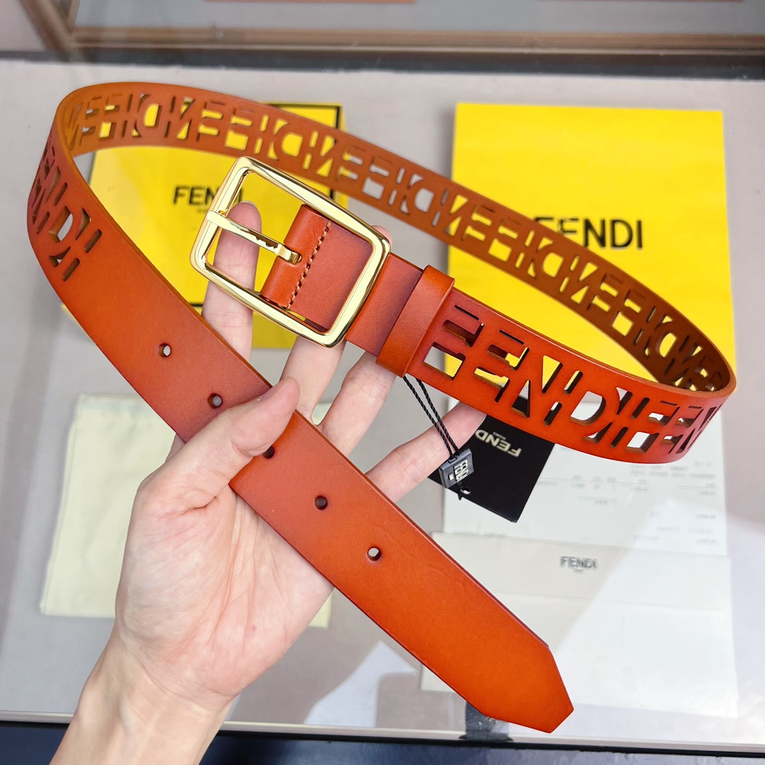 Fendi Leather Belt  - PerfectKickZ