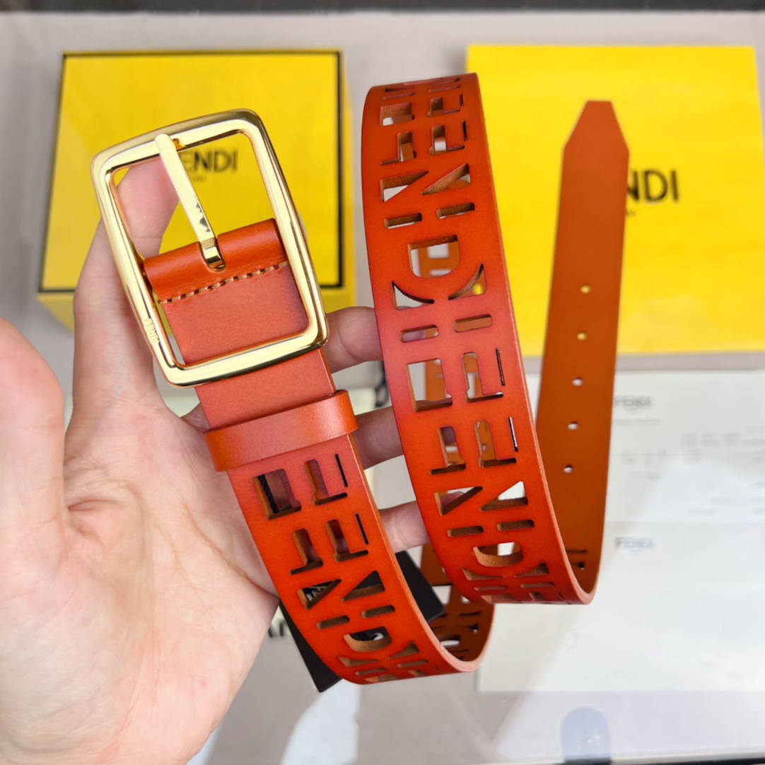 Fendi Leather Belt  - PerfectKickZ