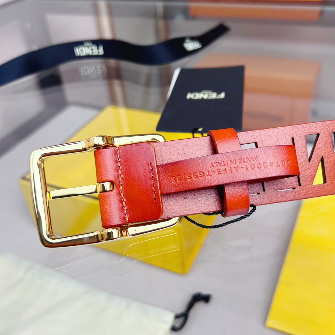 Fendi Leather Belt  - PerfectKickZ