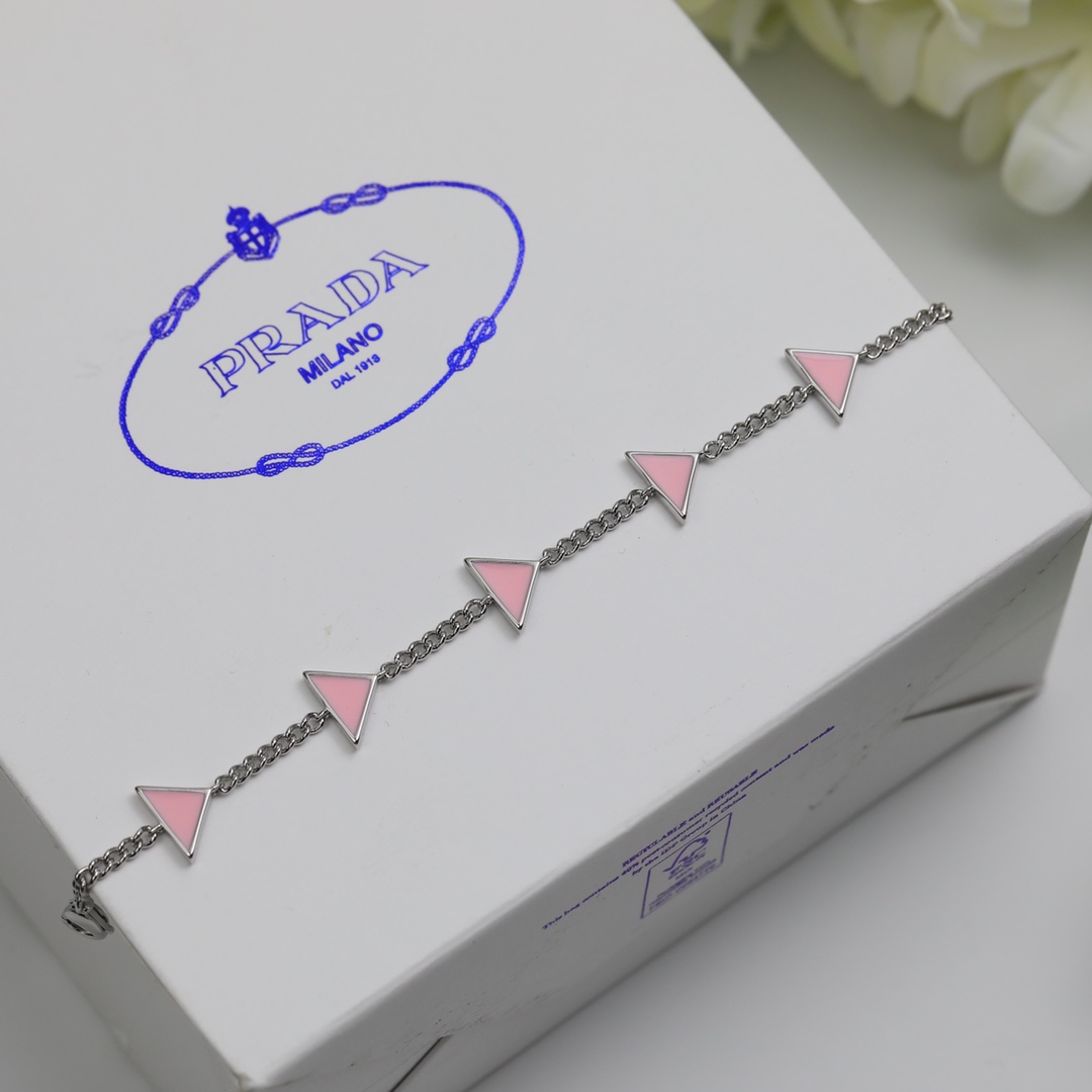 Prada Symbole Bracelet In Alabaster Pink - PerfectKickZ