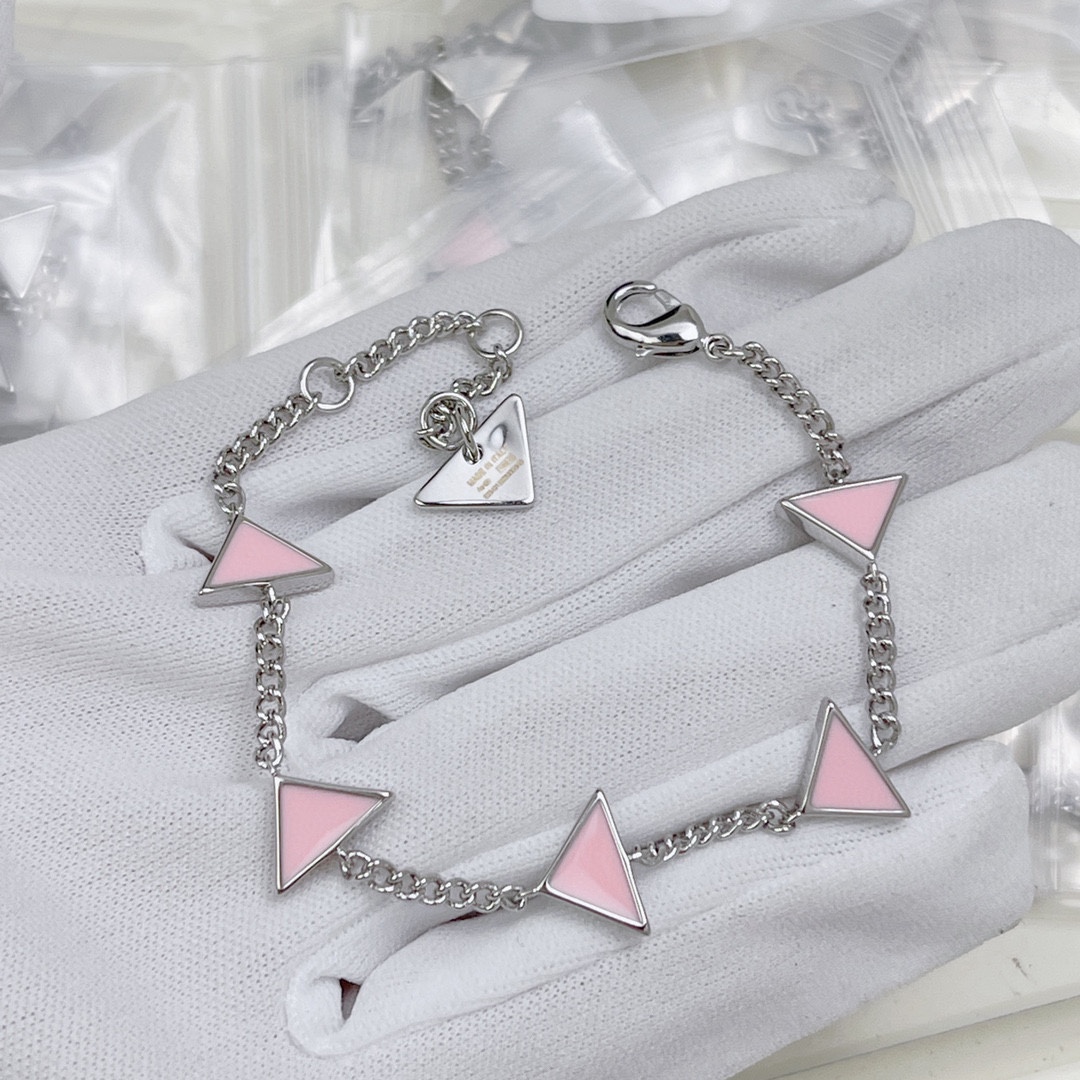 Prada Symbole Bracelet In Alabaster Pink - PerfectKickZ