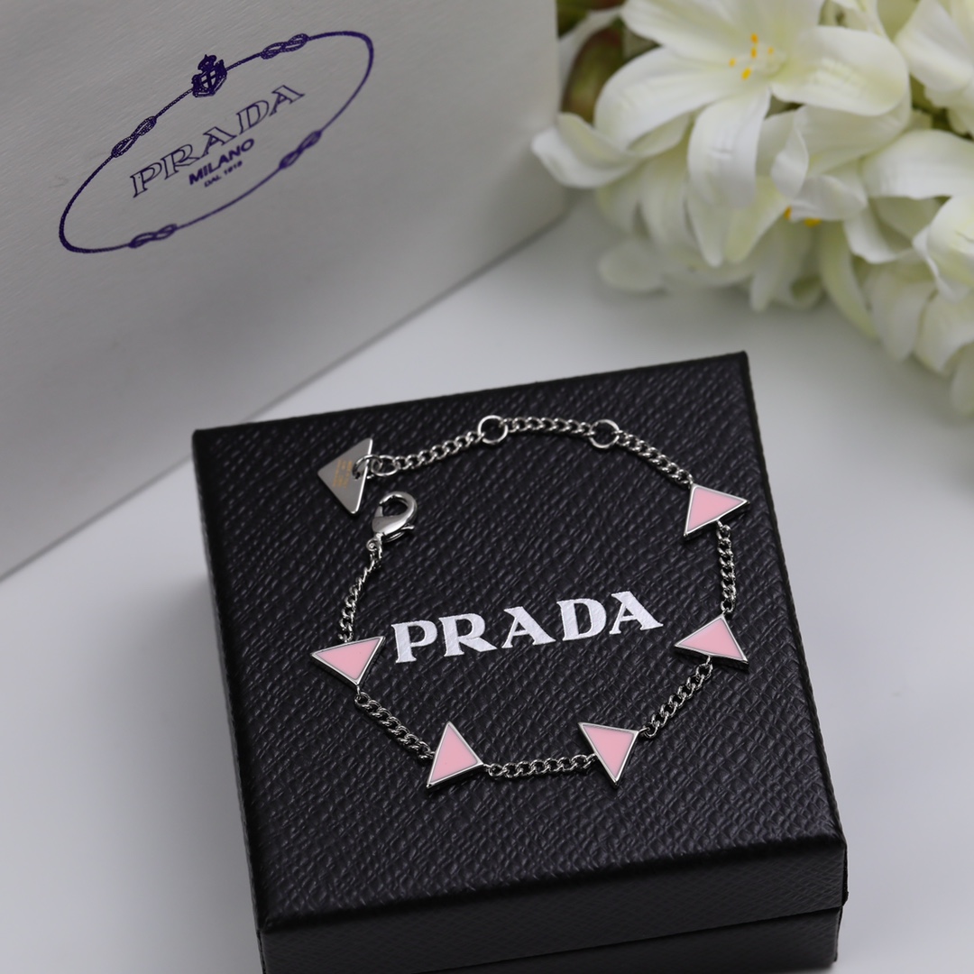 Prada Symbole Bracelet In Alabaster Pink - PerfectKickZ