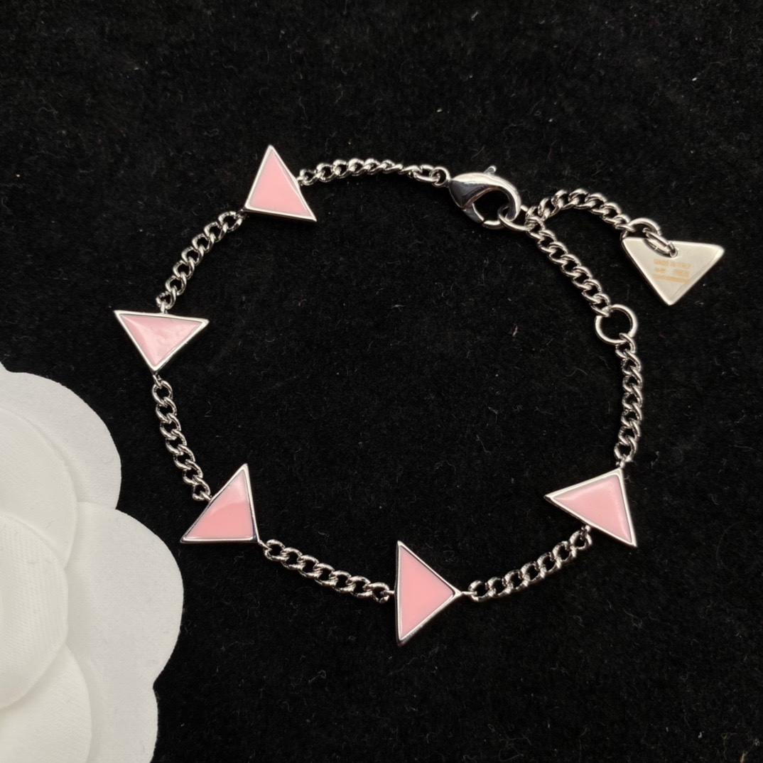 Prada Symbole Bracelet In Alabaster Pink - PerfectKickZ