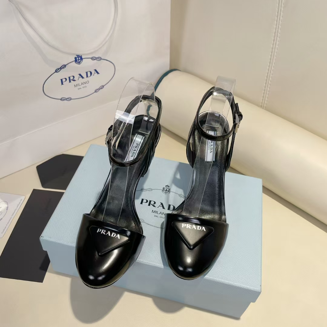 Prada Patent Leather Sling-Back Pumps - PerfectKickZ