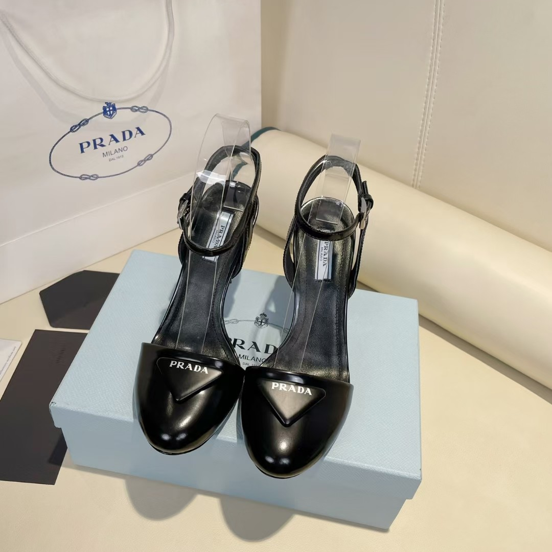 Prada Patent Leather Sling-Back Pumps - PerfectKickZ