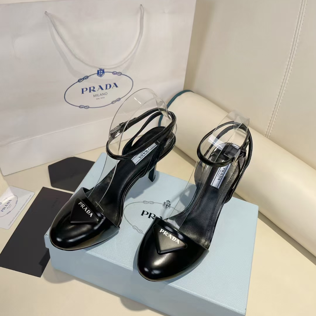 Prada Patent Leather Sling-Back Pumps - PerfectKickZ