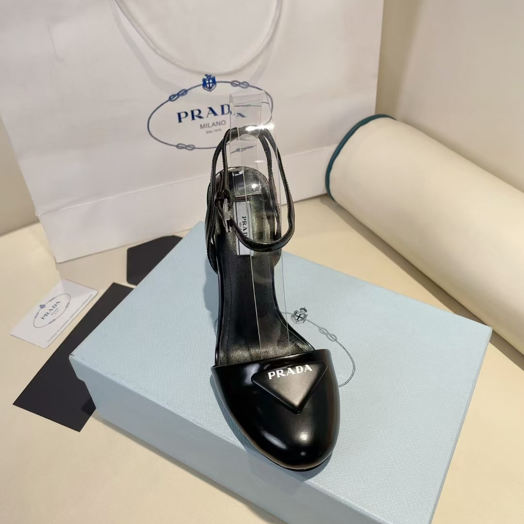 Prada Patent Leather Sling-Back Pumps - PerfectKickZ
