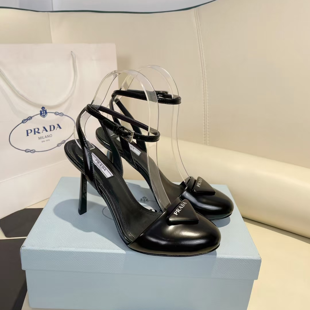 Prada Patent Leather Sling-Back Pumps - PerfectKickZ