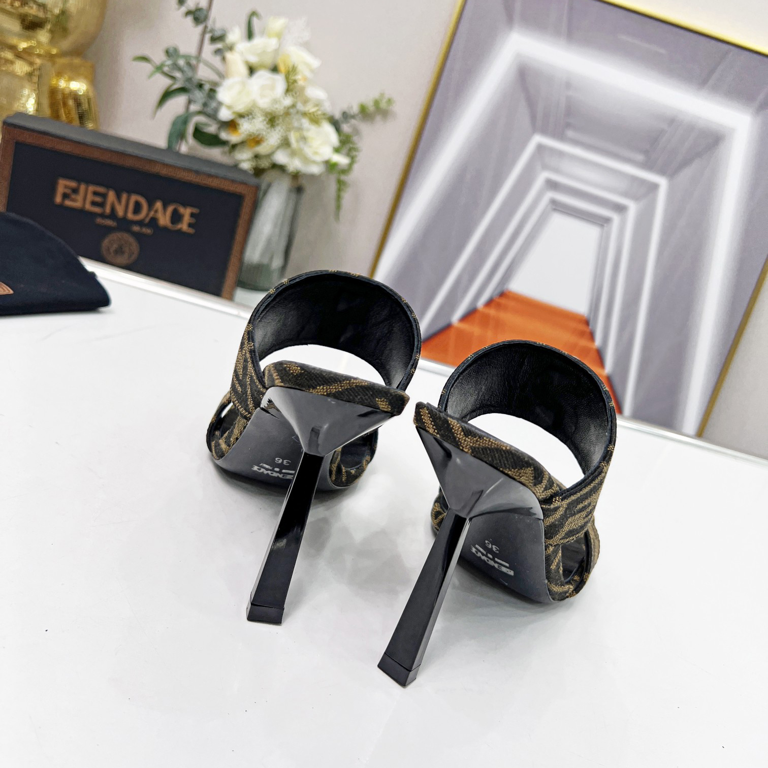 Versace Fendace  FF Jacquard Mules - PerfectKickZ