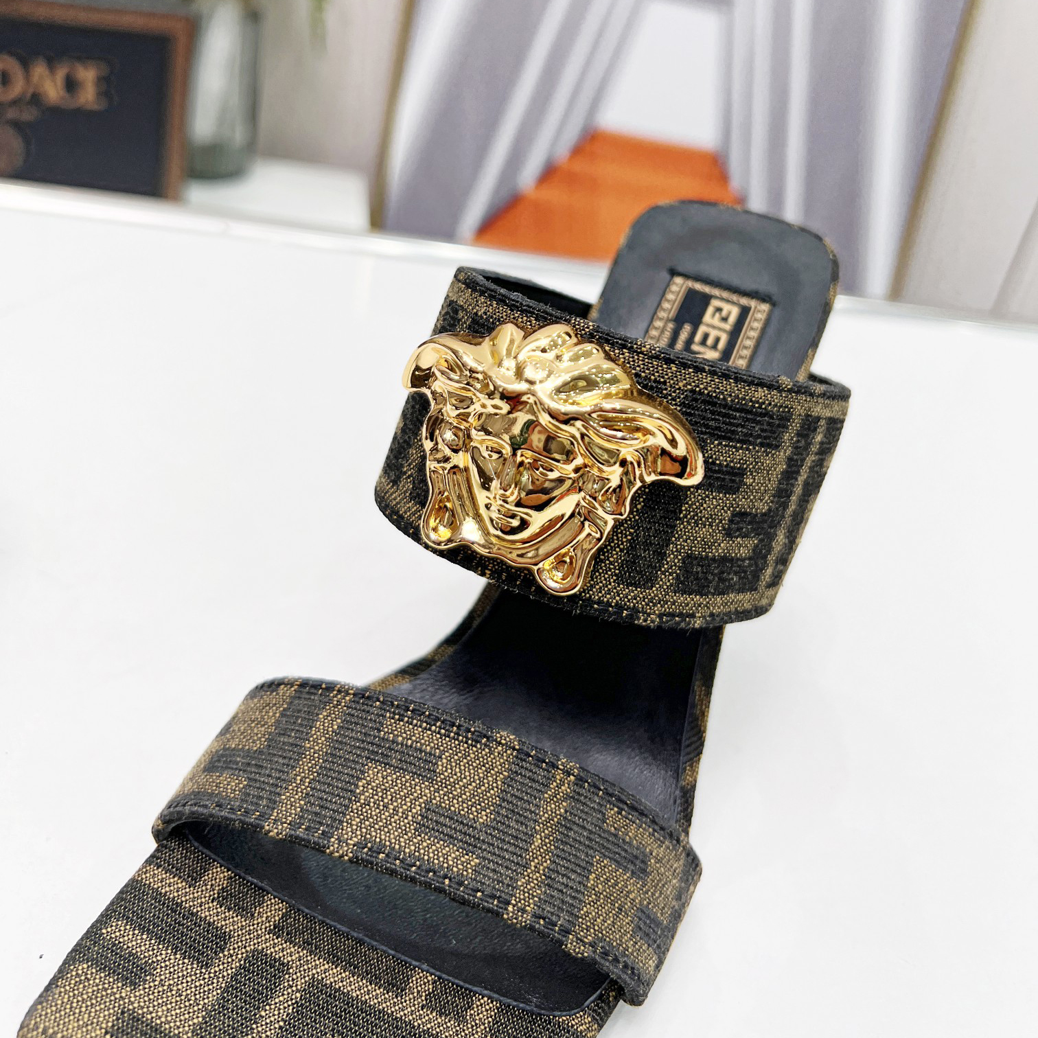 Versace Fendace  FF Jacquard Mules - PerfectKickZ